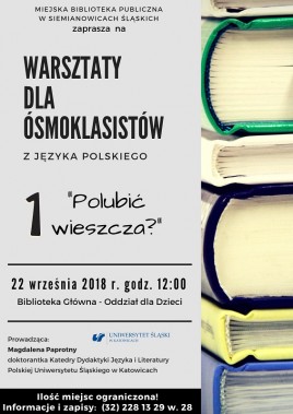 Warsztaty dla ośmioklasistów - plakat