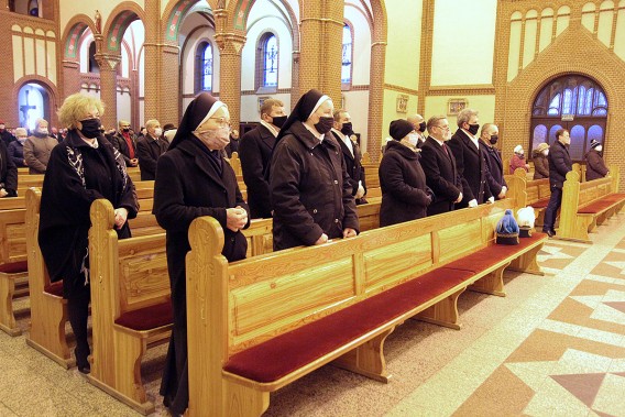 Msza święta w kościele pw. Św. Michała Archanioła w intencji górników.