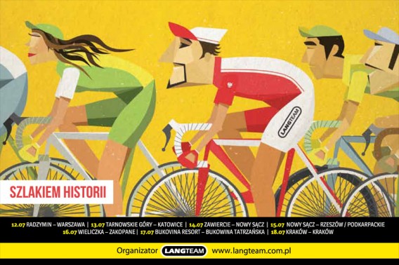 Plakat promujący konkurs "Udekorujmy Polskę na Tour de Pologne"