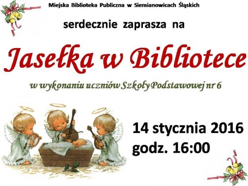 Jasełka w Bibliotece - plakat