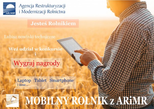 Grafika przedstawiająca zasady konkursu "Młody Rolnik".