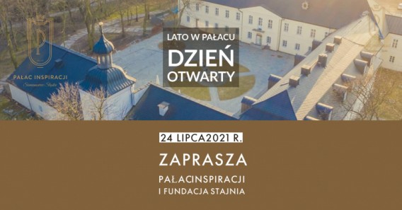 Zaproszenie na wydarzenie  z widokiem pałacu