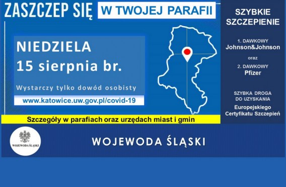Grafika szczepień covidowych przy parafiach.