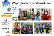 Plakat informujący o współpracy ze środowiskiem lokalnym