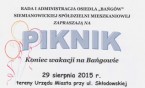 Piknik kończący wakacje na Bańgowie
