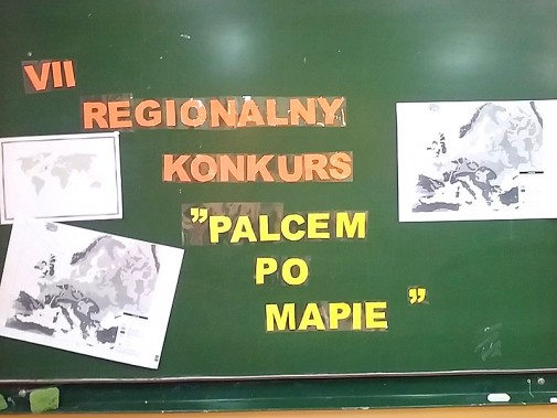 Szyld konkursu "Palcem po mapie Europy"