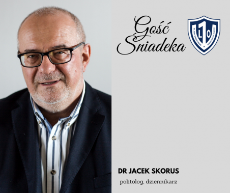 Plakat "Gość Śniadeka" z fotografią Jacka Skorusa