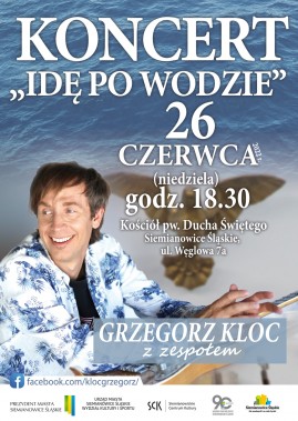 Plakat zapraszający na koncert Grzegorza Kloca