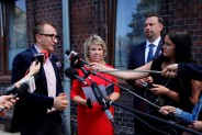 Rzecznik UM Piotr Kochanek, Senator RP Dorota Tobiszowska i Prezydent Miasta Rafał Piech