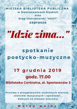 Idzie zima... - plakat