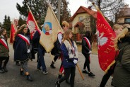 Poczet sztandarowy szkoły podczas Zjazdu Rodziny Szkół im. św. Jana Pawła II