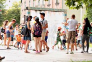 Pielgrzymi Światowych Dni Młodzieży w Siemianowicach Śląskich. Rynek Miejski, Święto Czekolady.