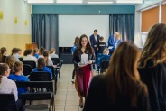 Nagrodzeni przez prezydenta miasta uczniowie siemianowickich szkół.