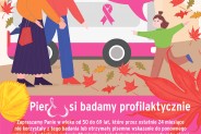 Plakat informujący o bezpłatnych badaniach mammograficznych.