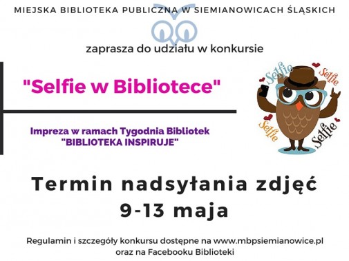 Selfie w Bibliotece - plakat