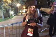 Sandra Kulik na szczęśliwym dla siebie XXXVI Pikniku Country & Folk w Mrągowie.
