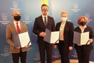 Dr Janusz Michałek, Prezes Zarządu, Rafał Piech, Prezydent Miasta Siemianowice Śląskie, Jadwiga…