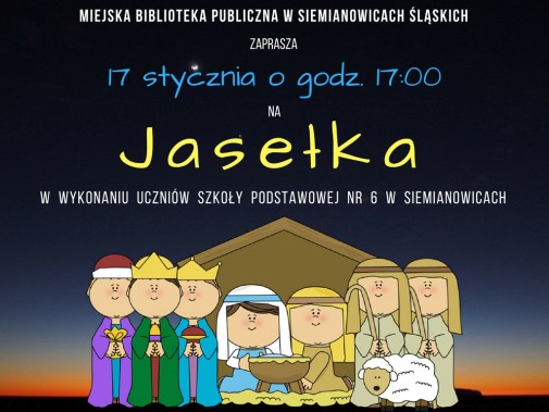 Jasełka w Bibliotece - plakat