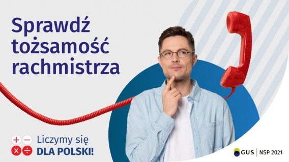 Plakat spisowy - sprawdź tożsamość rachmistrza