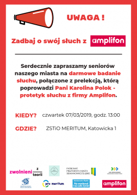 Plakat badanie słuchu