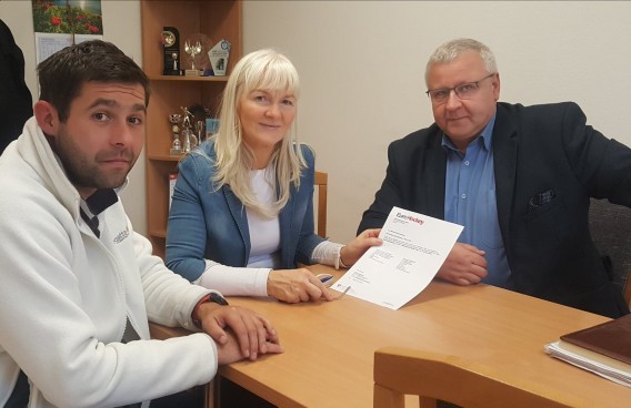 Przedstawiciele HKS Siemianowiczanki w Wydziale Kultury i SPortu UM