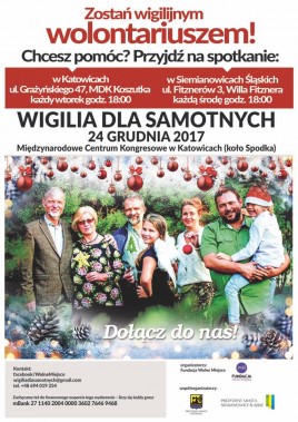 Plakat wigilia dla samotnych