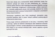 Podziękowanie dla Małgorzaty Derus, Miejskiego Konserwatora Zabytków.