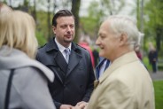 Odsłonięcie posągu św. Floriana na plantach przy kościele św. Antoniego.