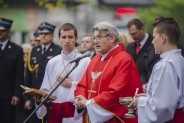 Odsłonięcie posągu św. Floriana na plantach przy kościele św. Antoniego.