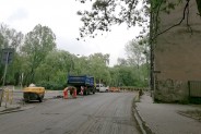 Remontowana ulica Waryńskiego.