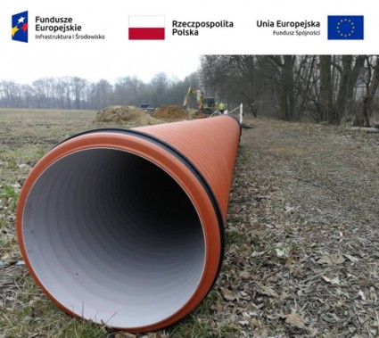 Rura nowej sieci kanalizacji deszczowej