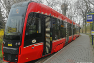 Tramwaj Gwarek, fotografia od tyłu