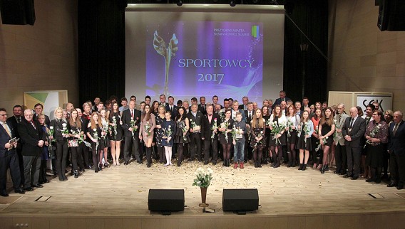 Rozdanie nagród i wyróżnień podczas Siemianowickiej Gali Sportu.