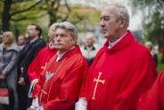 Odsłonięcie posągu św. Floriana na plantach przy kościele św. Antoniego.