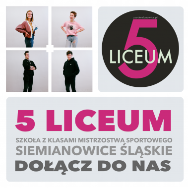 Plakat zachęcający do podjęcia nauki w V LO