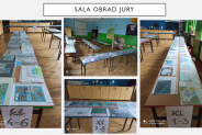 Zestawienie prac konkursowych w sali obrad jury w SP 13 w Siemianowicach Śl.
