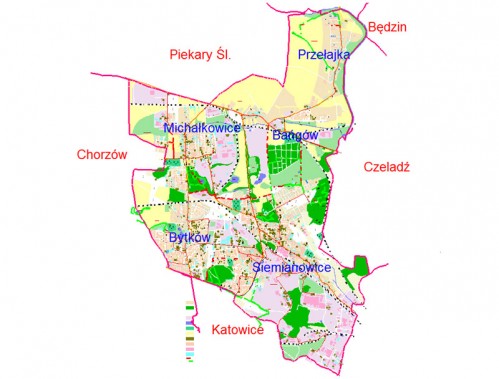 Mapa siemianowic na Geoportalu