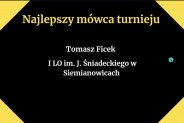 Wynik klasyfikacji na najlepszego mówcę