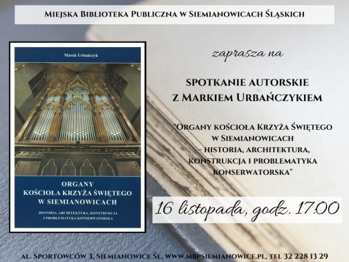 Spotkanie z Markiem Urbańczykiem - plakat