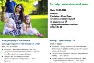 Plakat reklamujący punkt konsultacyjny ZUS