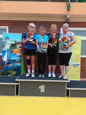 Halina Siewert na podium