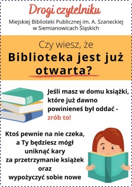 Informacja o zwrocie książek