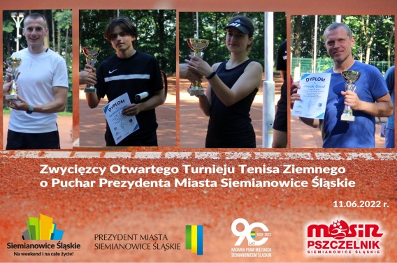 Zwycięzcy Otwartego Turnieju Tenisa Ziemnego o Puchar Prezydenta Miasta Siemianowice Śląskie,