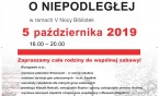 „W Bibliotece o Niepodległej” w ramach Nocy Bibliotek