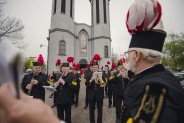 Odsłonięcie posągu św. Floriana na plantach przy kościele św. Antoniego.