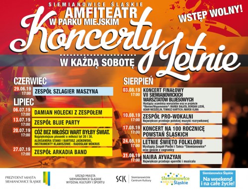 Koncerty Letnie w Amfiteatrze - plakat