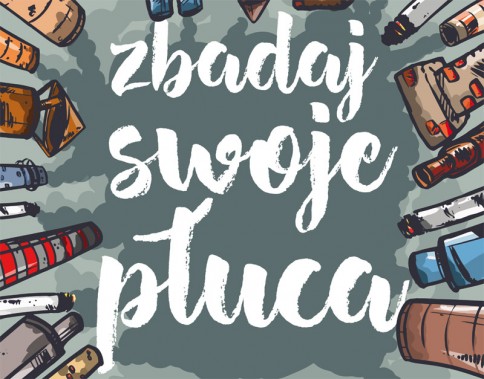 Grafika promująca akcję "Zbadaj swoje płuca"