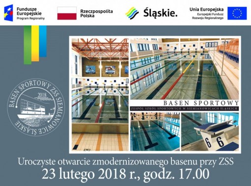Kartka pocztowa zapraszająca na otwarcie zrewitalizowanego basenu w ZSS