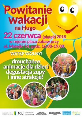 powitanie wakacji na Hugo plakat