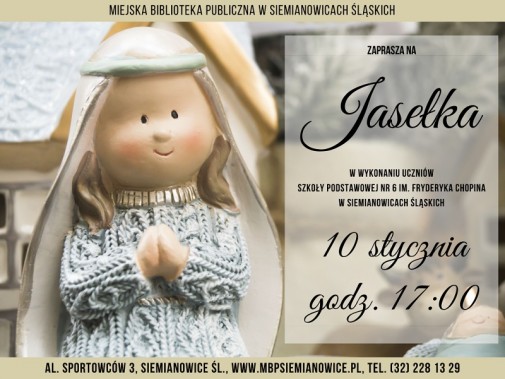 Jasełka w Bibliotece - plakat